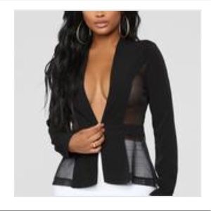 Black Mesh Blazer